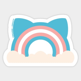 Trans Pride Cat Ear Rainbow Sticker